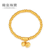 Ancient method inheritance gold bracelet pure gold 999 light bead bracelet pure gold gold bead lotus pendant gold chain women's bracelet
