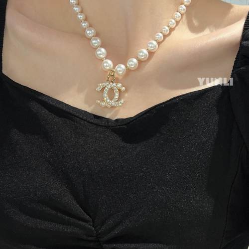 允栗YUNLI双C珍珠项链轻奢高级感