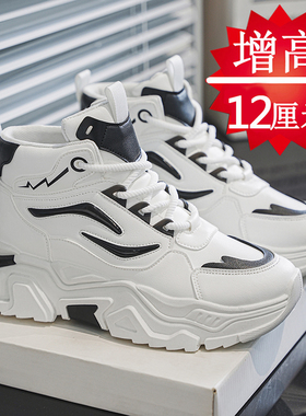 增高鞋男12cm秋季青少年运动休闲鞋隐形内增高10cm8cm6cm老爹潮鞋