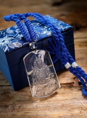 天然白水晶金刚萨埵吊坠