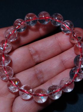 喜马拉雅白水晶七彩光手链