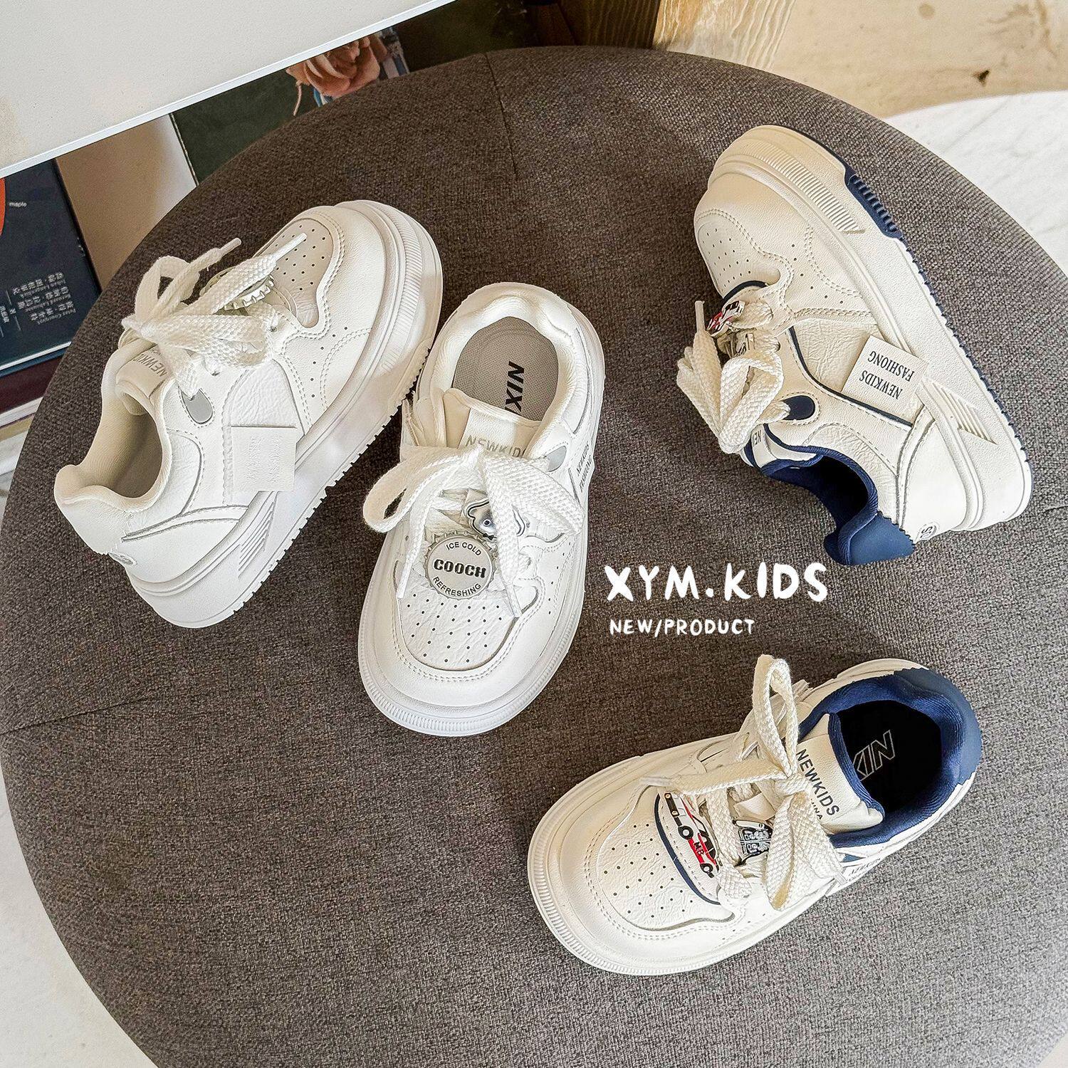 2026春新款儿童卡通厚底小白鞋