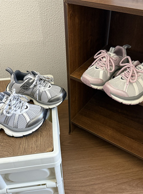 2026春新款透气轻便时尚潮流老爹鞋男女童防滑厚底百搭休闲运动鞋