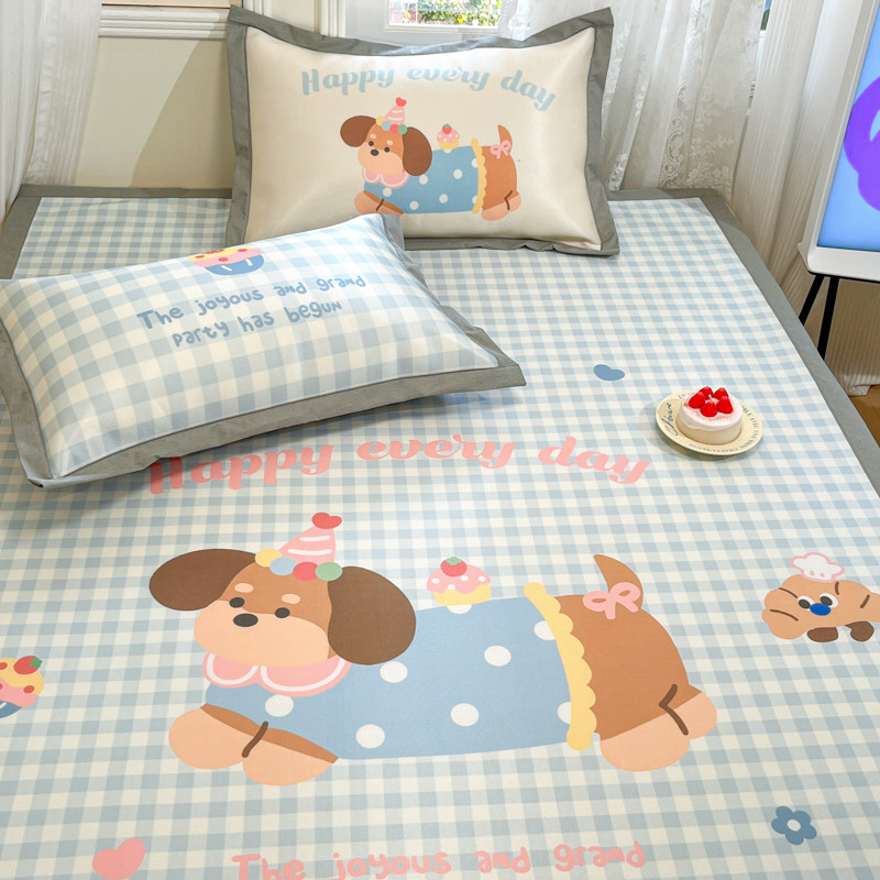 2025新款可爱卡通凉感冰丝夏天凉席夏季藤席单双人学生宿舍空调席