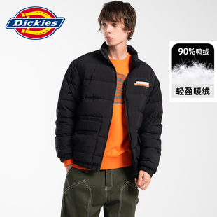 Dickies羽绒服男潮无帽立领夹克加厚防风保暖鸭绒轻薄外套女新品