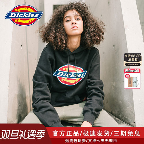 Dickies潮牌印花情侣款连帽卫衣