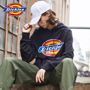 Dickies连帽卫衣新款 LOGO休闲印花情侣全棉毛圈布女上衣DK007060