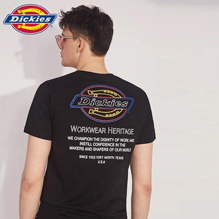 Dickies官方正品短袖男夏季新款纯棉舒适潮流背部印花大logoT恤女