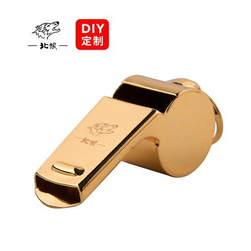 北狼求生口哨纯铜镀金有核高音