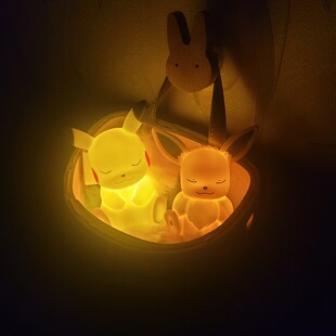韩国限定Pokemon精灵宝可梦神奇宝贝皮卡丘伊布桌面摆件床头夜灯