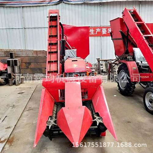 现货两行玉米收获机 柴油动力四驱农作物收获机 玉米联合收割机械