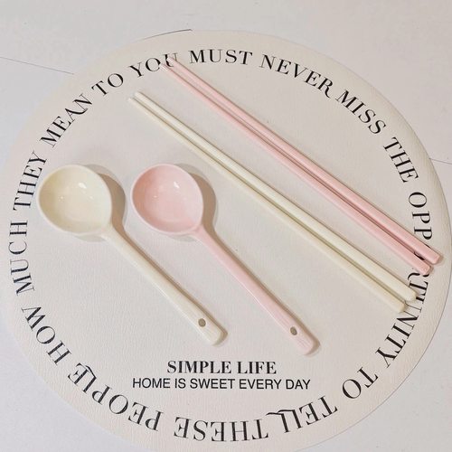 少女釉下彩勺子餐具奶油陶瓷筷子