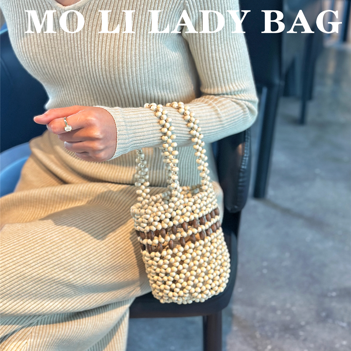 小众设计手工编织木珠包迷你水桶包气质百搭手提包度假风手拎包女