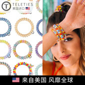 美国进口Teleties电话线发圈头绳女高级感2025新款 高端高弹力发绳