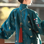 格格间原创【祈福】晚明风平安锁旗袍古风项链女珍珠软璎珞多层