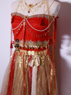 素改良红色异域舞蹈飞天敦煌沙漠珍珠 汉元 格格间原创 金玉谣