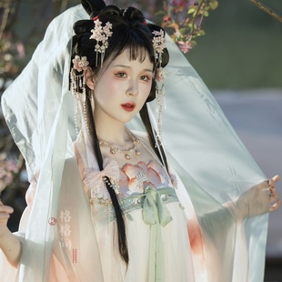 格格间原创 柔软披帛多色百搭古风纯色舞蹈飘带飘逸头纱 云朵