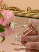 格格间汉服发簪迷你唐风宫廷花纹发钗百搭敦煌配饰bjd娃用发簪