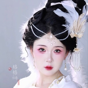 格格间原创【白羽】嫦娥保色铜金丝凤凰凤冠明制汉服华丽百搭发冠