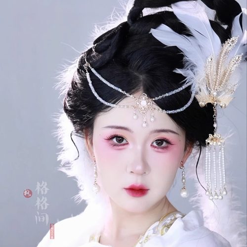 格格间原创【白羽】嫦娥偏凤保色铜金丝凤凰凤冠明制汉服百搭发冠