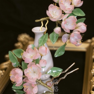 手工蝴蝶发簪古风非遗汉服 新中式 格格间 热缩花发饰现货合集