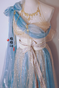 格格间原创【茉莉公主】汉元素改良童话蓝色阿拉丁飞天敦煌沙漠