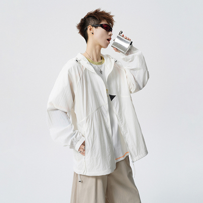 NOMT男士轻薄连帽中长款防晒服