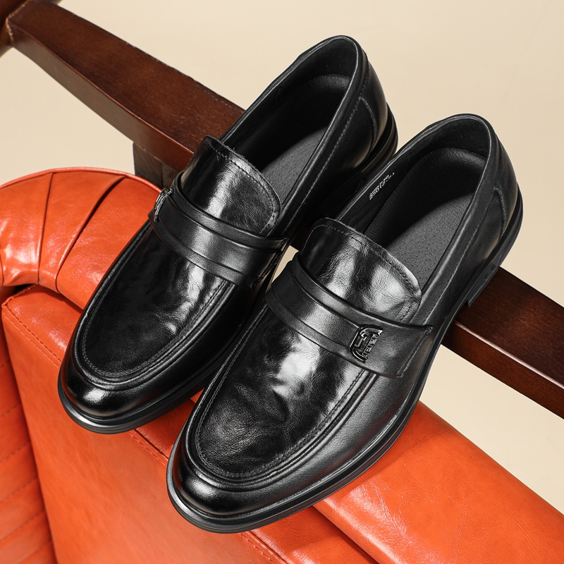 软底软面高档商务休闲皮鞋男潮牌
