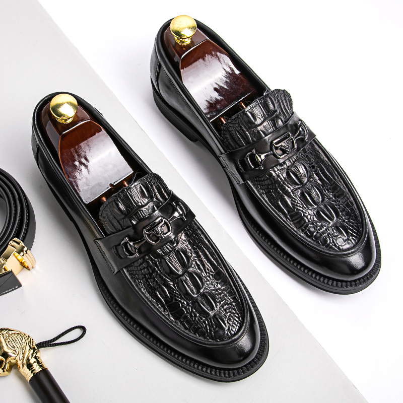 头层牛皮软底软面商务正装皮鞋男