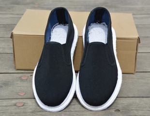 热销土家族纯手工千层底布鞋爸爸老北京款料子布男女式锁边纳底鞋