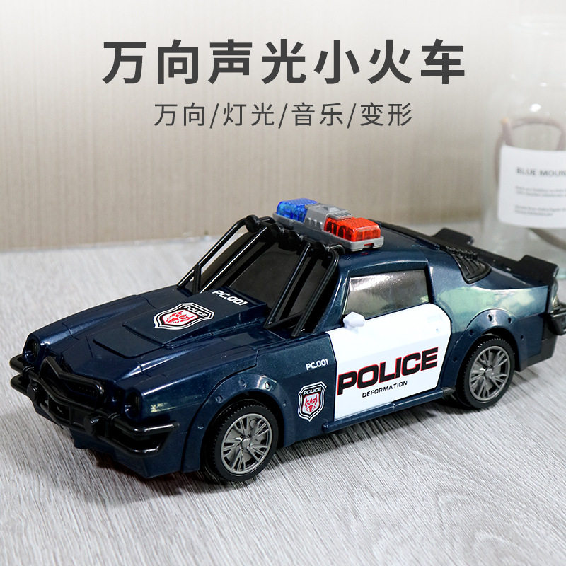 电动万向变形警察机器人灯光音乐