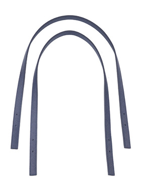 适用MK包带子真牛皮调节手提单肩带配件带海军蓝黑色替换单买维修