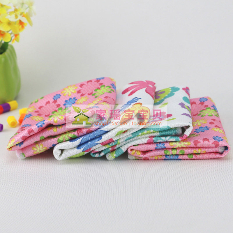 印花鱼鳞抹布擦玻璃专用清洁布加厚吸水不掉毛擦红酒杯子布无痕布