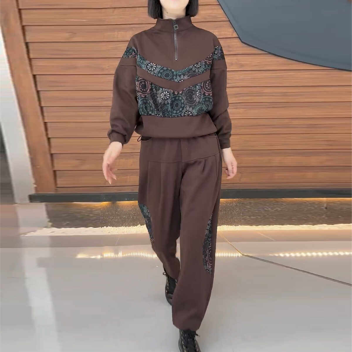 欧货时尚休闲运动套装女2025春秋新款洋气减龄卫衣哈伦裤两件套