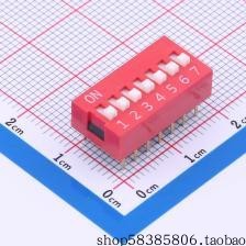 DS-07-R-T   红色平拨 7位 KE拨码开关  价格以咨询为准
