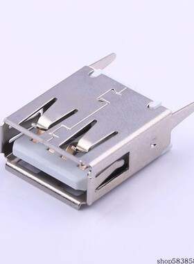 U-USBAS04P-F000   Type-A 母座 直插 H=15mm 白胶 铁壳