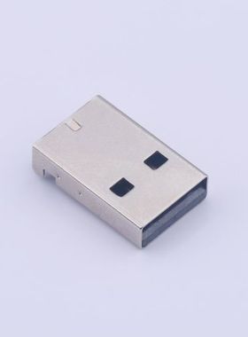 917-181A202ED60200 Type-A 公头 弯插 短直脚铁壳LCP黑胶有柱24H