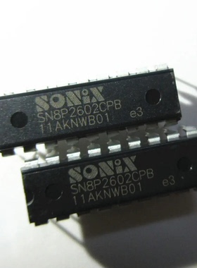 SN8P2602CPB  其他系列 闪存：1K@x16bitOTP RAM：48Byte