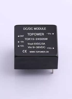 TDK15-24S05W   Vin=9V~36V Vout=5.05V 3A  价格以咨询为准