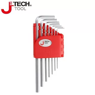 捷科内六角扳手PM-C7加长平头内六角扳手套装六角匙内六公制7件套