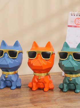 树脂北欧可爱个性卡通旺财狗摆件