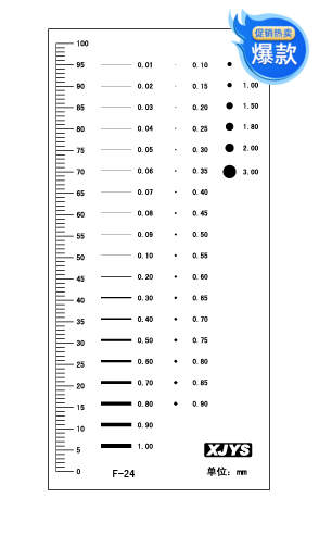 标准版加厚比对卡检验规菲林尺