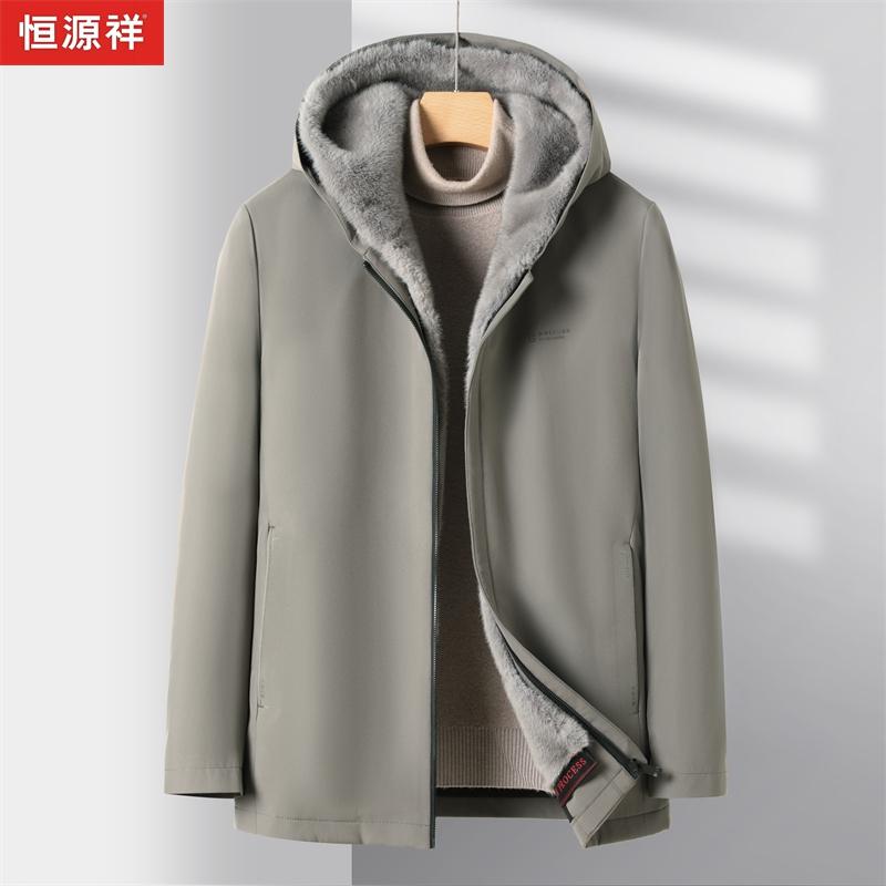 恒源祥派克服水貂毛内胆皮草大衣