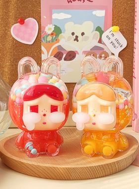 新款可爱哭哭兔丑萌流沙入油亚克力爆款潮玩摆件创意饰品摆台