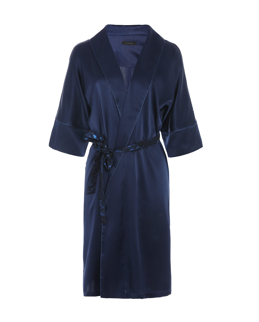 挚爱系列桑蚕丝刺绣睡袍