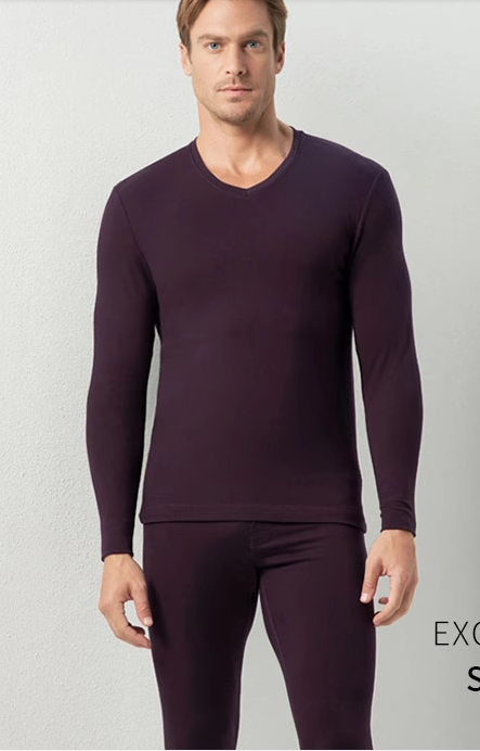 男士双层加厚莫代尔桑蚕丝保暖裤