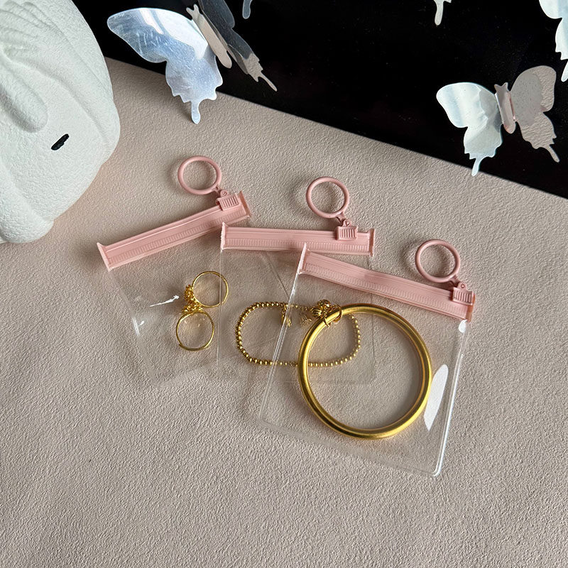 透明首饰包女2025新高端便携式粉色首饰袋加厚耳环手镯收纳拉链袋,饰品/流行首饰/时尚饰品新,首饰袋,淘宝优惠券,粉丝福利购,淘宝优惠卷