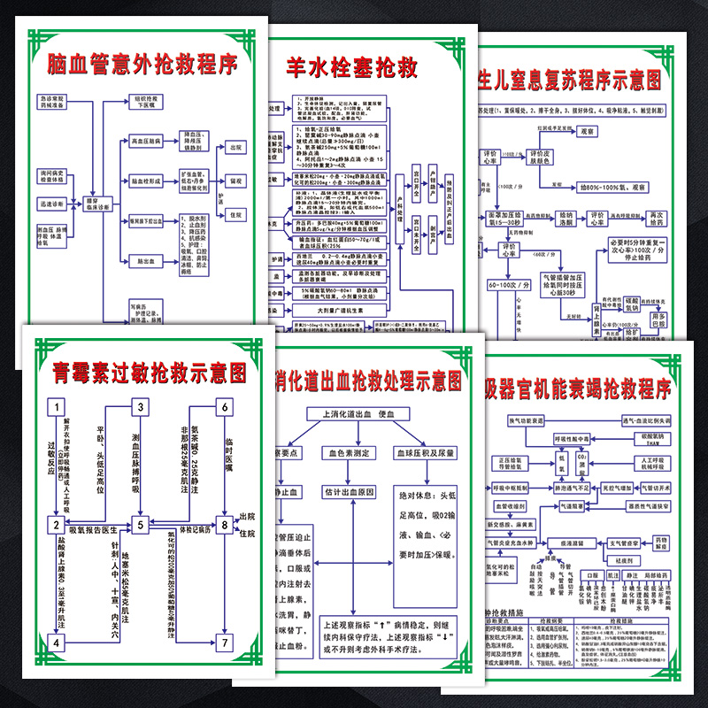 挂图制度医院青霉素心肌流程梗死WSB169示意图中毒过敏急救抢救