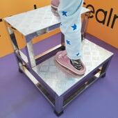 户外铝合金医用脚踏步不锈钢登高车台阶梯阁楼子工程爬梯凳取货架