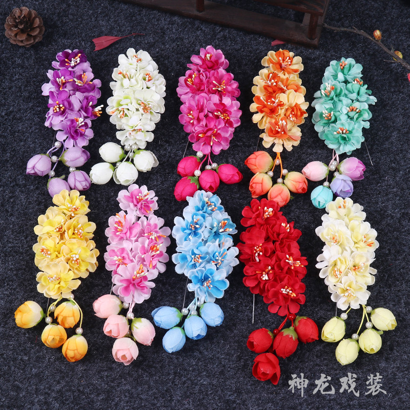 京剧戏曲服装戏剧包头用品小姐丫鬟鬓花头饰小花头花 耳边藤萝花